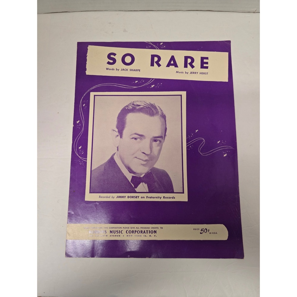 VTG 1937 So Rare Sheet Music Jimmy Dorsey Robbins Music Jack Sharpe Jerry Herst